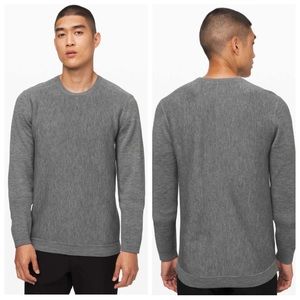 Lululemon Alpine Air Crew Grey Merino Wool Sweater - size XL - MSRP $148!